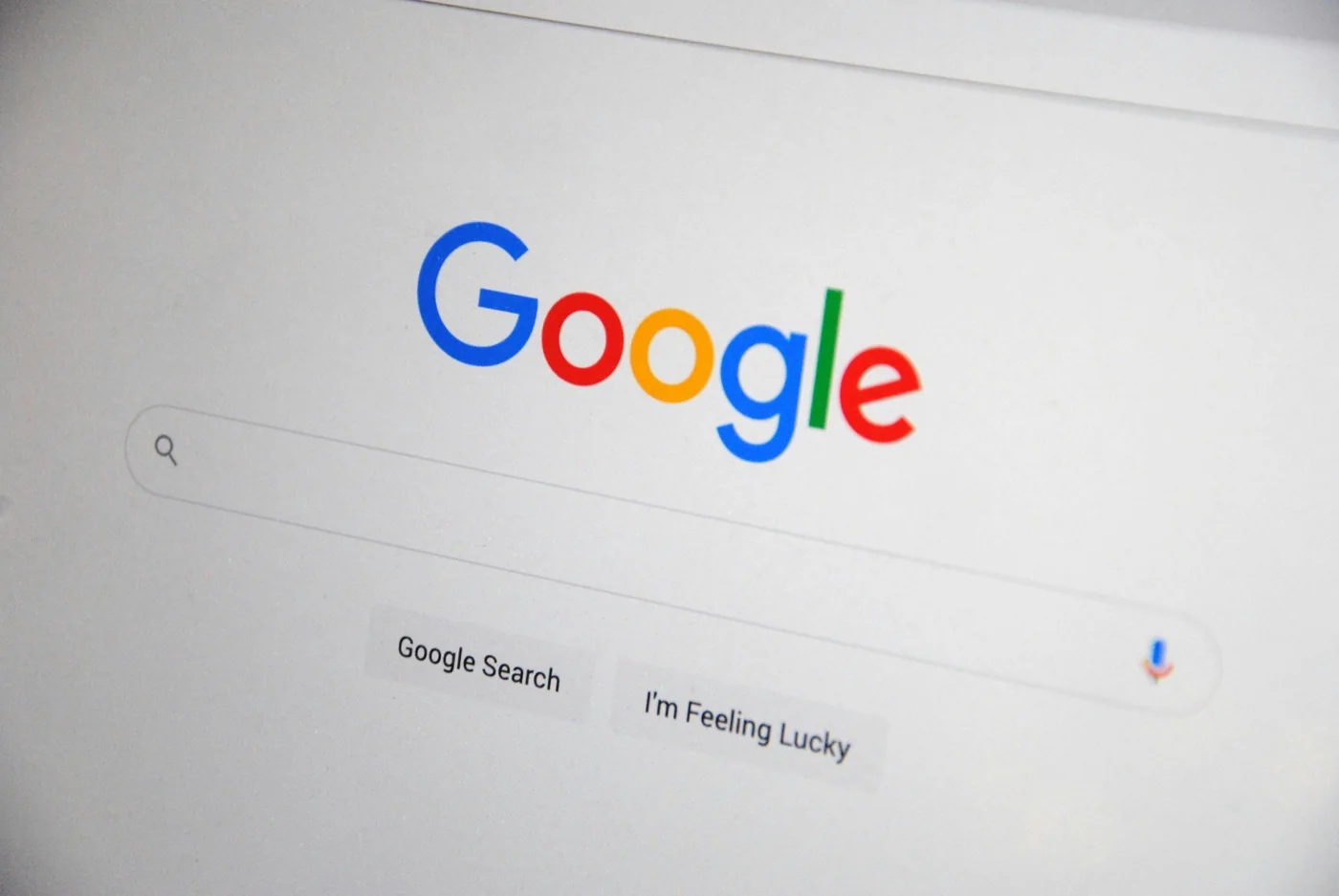 Google-Suche in Nahaufnahme, auf Google sichtbar werden
